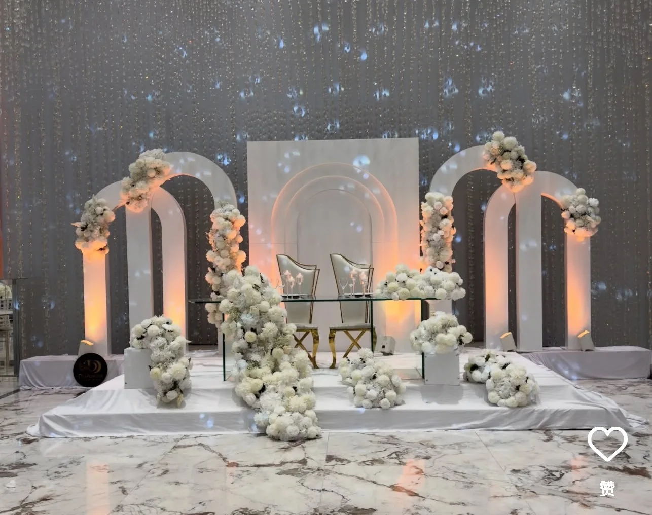 FSDKX Wholesale Modern Event Party Decoration PVC Open Arch Backdrop Wedding Stage Acrylic Arch Flower Wall Backdrop for Sale