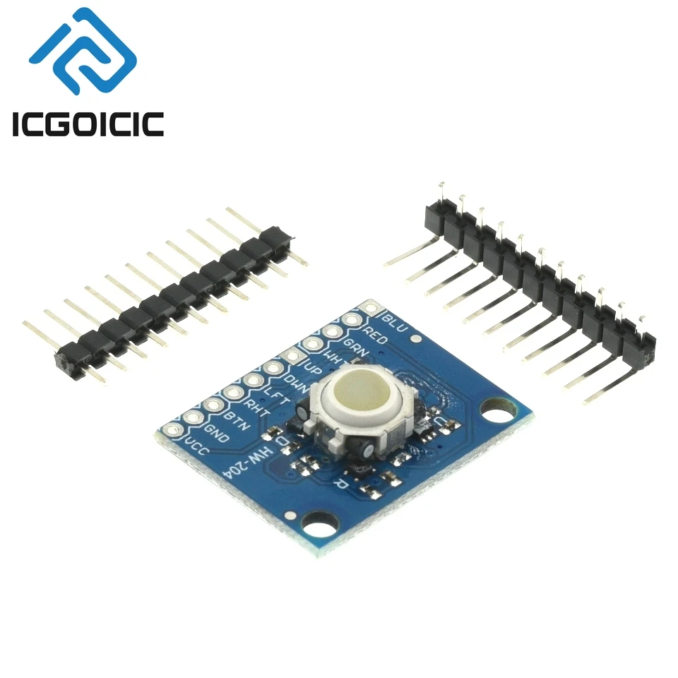 1-10PCS 5-Way Directional Keypad Module – Up/Down/Left/Right/Centre Button, 2.5V–5.25V, with Breakout Board for Arduino
