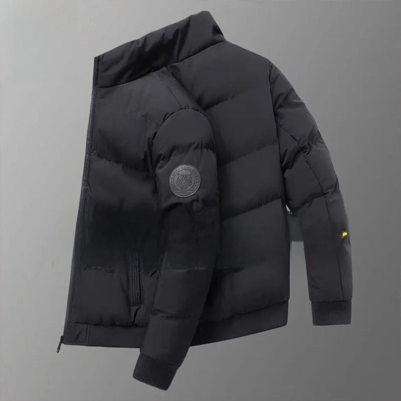 

Men's Thiened down Cotton Jaet Autumn Winter New Sle Warmth Faion Brand Cotton Clothes Cold Resistance Coat Outerwear