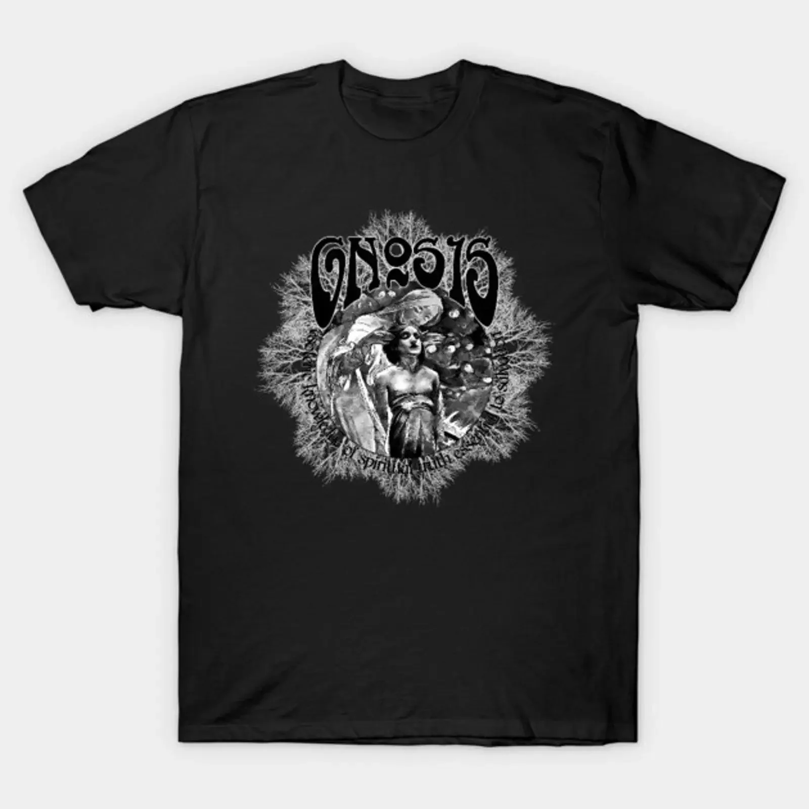 GNOSIS art nouveau psychedelic esoteric knowledge for spiritual growth T Shirt vintage Washed Stylish Versatile graphic Casual