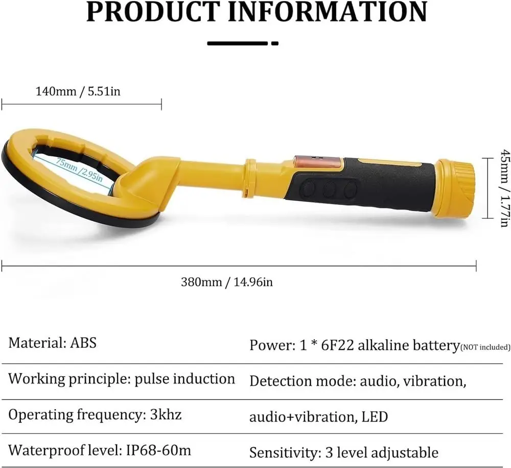 2-in-1 Handheld Metal Finder And Pinpointer Waterproof IP68 Underwater Metal Detector Pulse Dive Treasure Search Machine