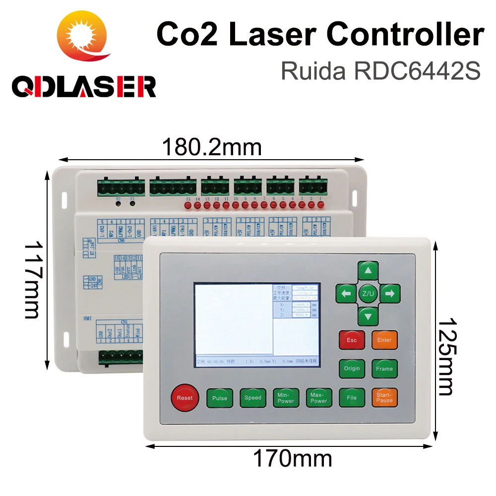 QDLASER Ruida Control Card RDC6442 RDC6442S RDC6442G RDC6442 Motherboard + Panel For laser engraving and cutting machines