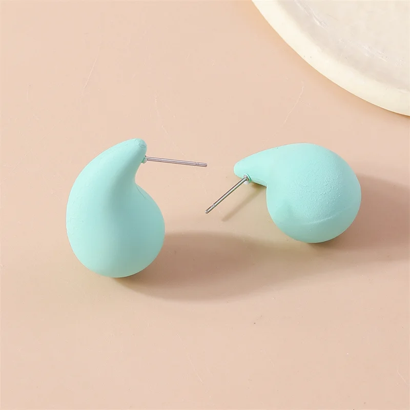 Aihua Koreanische Emaille Großen Platz Stud Ohrringe Weibliche Mode Süße Rot Weiß Farbe Geometrie Aussage Ohr Studs Schmuck Geschenke – Detail 11