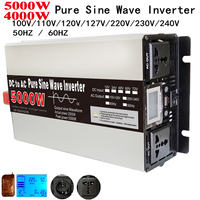 Pure Sine Wave Inverter 12V 220V 24V 110V 3500W 4000W 5000W Portable Power Voltage Converter Car Solar inversor do brasil