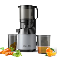 BioloMix Cold Press Juicer,with 130mm Feed Chute,Fit Whole Fruits & Vegetables,High Juice Yield,BPA FREE Slow Masticating Juicer