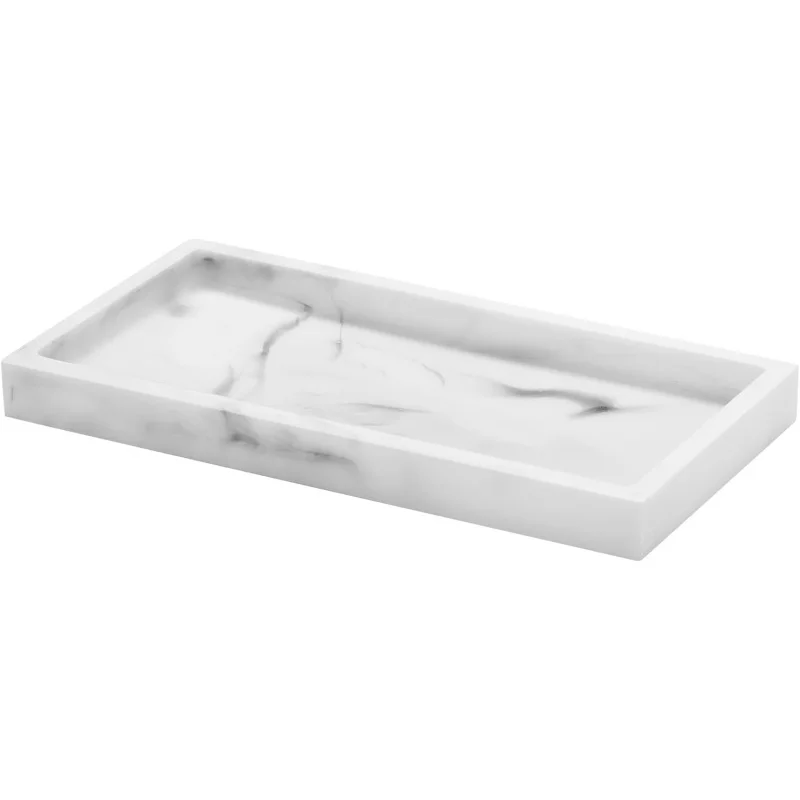 

Luxspire Vanity , 8 x 4 inch Resin Kitchen Sink Tray for Soap Dispenser Bathroom Countertop Organizer Plate Holder