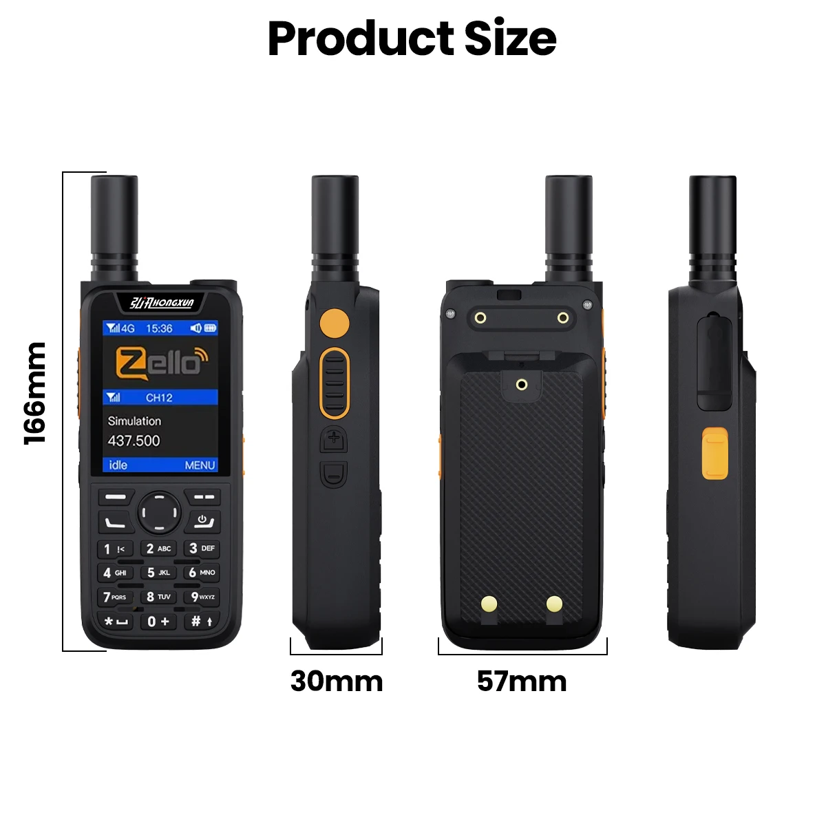 2025 New Android 4G POC T99 System Handheld Walkie Talkie 6800mAh 2.4inch Display Realptt Zello Intercom 10W CB Radio SSB Global