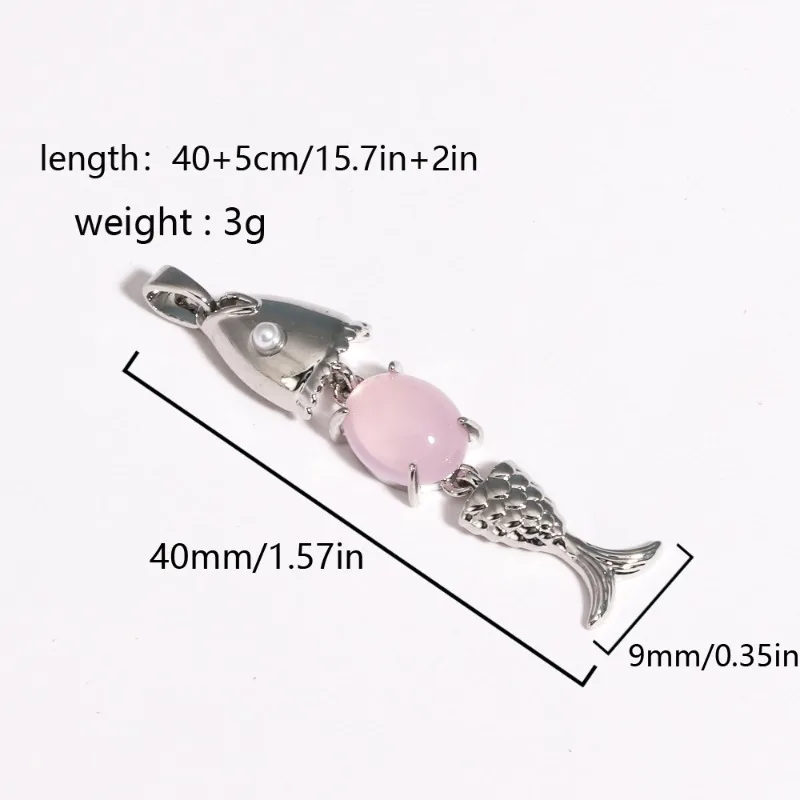 1 قطعة النحاس Chamrs المحيط الأسماك مجوهرات بأشكال حيوانات المعلقات الذهب اللون الفضة مكعب زركونيا سحر عقد دي اي واي أقراط مجوهرات نسائية