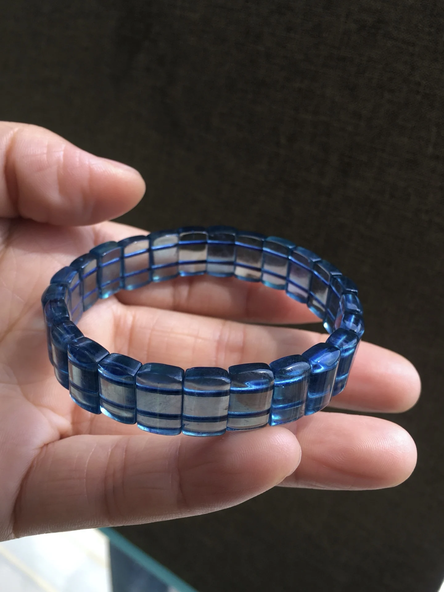 13mm Natural Blue Aquamarine Bracelet Jewelry For Women Lady Men Luck Gift Stone Beads Healing Crystal Gemstone Bangle AAAAA
