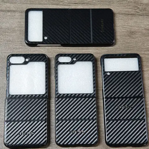 For Samsung Galaxy Z Flip 7 6 5 4 3 Carbon Fiber Case Shockproof Protective Cover for Z Flip3 Flip4 Flip5 Flip6 Flip7 Phone Case