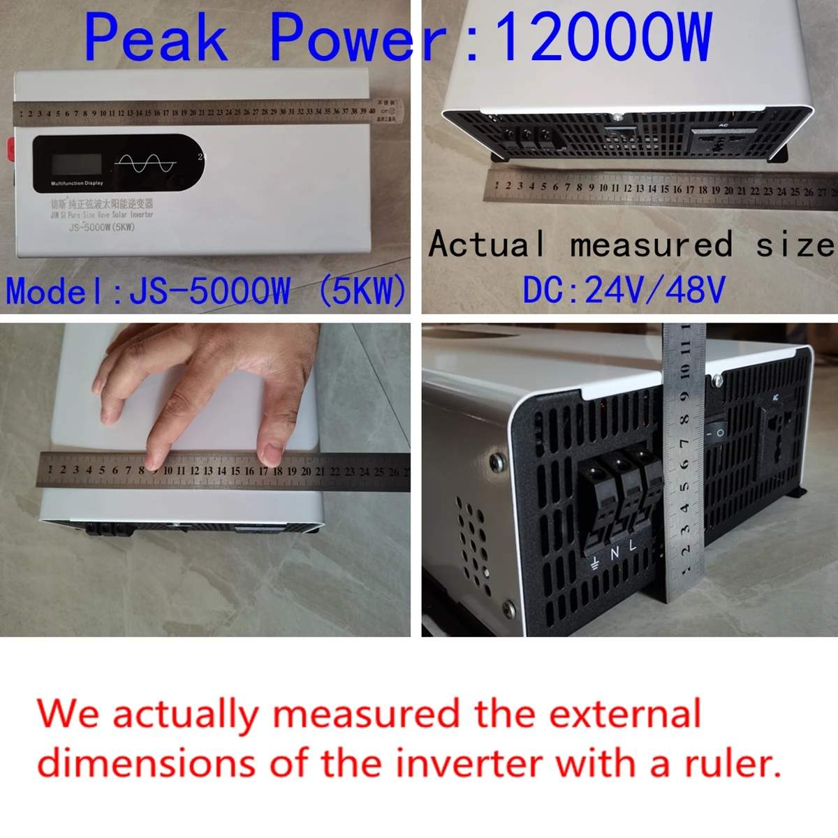 Imagem -05 - Inversor Solar da Onda Senoidal Pura Banco Portátil da Potência 12v 12000w 8000w 5000w cc 24v 48v 60v 72v 96v para 220v ca 110v 120v 128 v