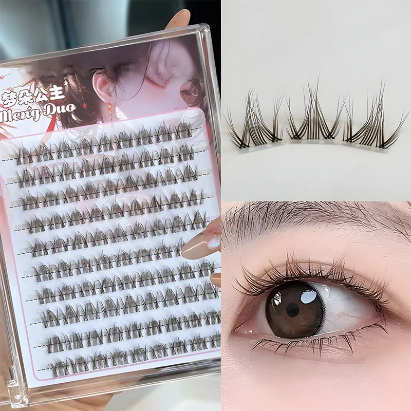 

Brown Mink Manga Cluster Lashes Fluffy Individual Eyelashes Natural False Eyelashes Korean Makeup Eye Lashes Lazy Trilogy