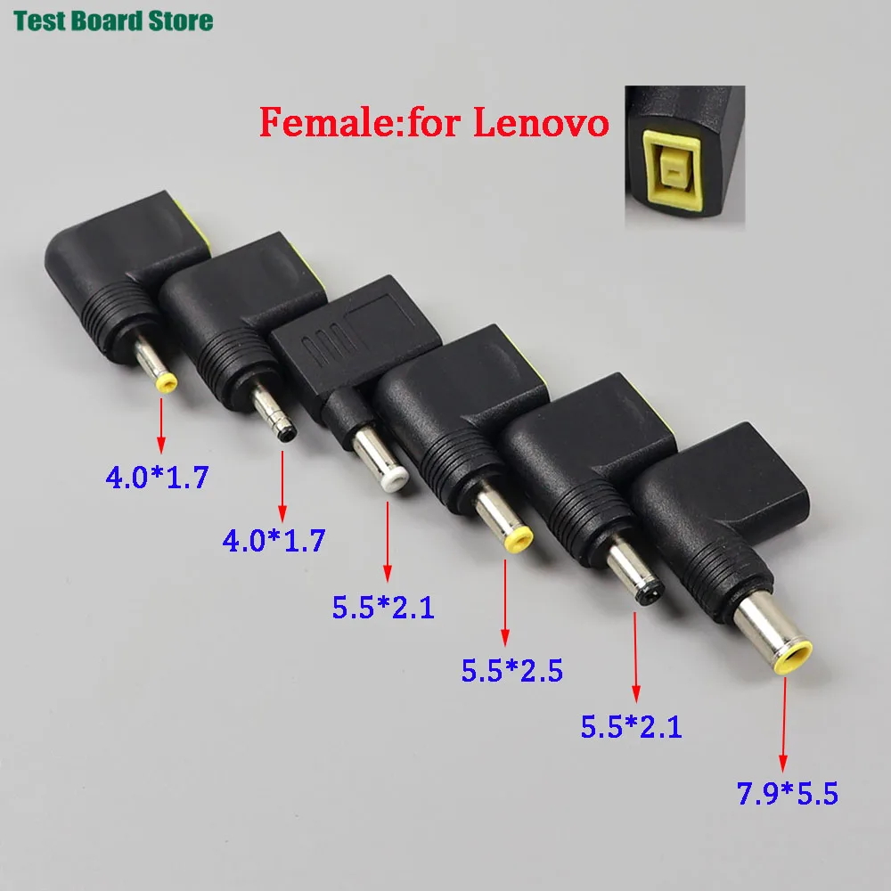 DC 4.0*1.7 5.5*2.1 5.5*2.5 7.9*5.5mm Male to Square Female Power Plug Jack Converter Laptop Adapter Connector For Lenovo HP Dell