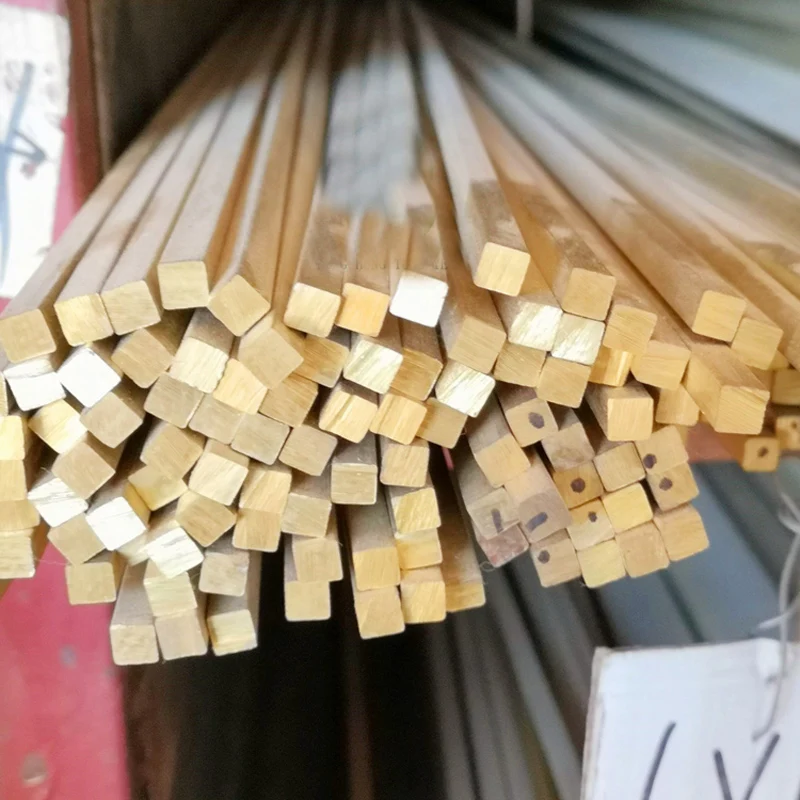 Длина 500 мм, латунный квадратный стержень, плоский стержень, твердый стержень 1x1,5x1,5/2x2/2,5x2,5/3x3/4x4/5x5/6x6/7x7/8x8/9x9/10x10~19x19 мм, металлическая полоса