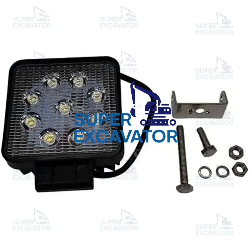 

Excavator Accessories Excavator LED headlamp, worklamp, spotlamp, 9-Bead LED lamp, Square 24V (24V)