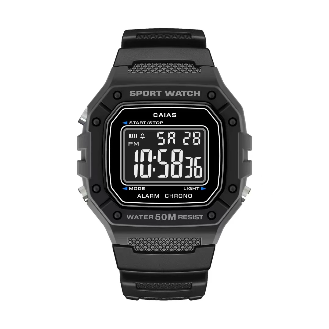 

G-SHOSU Watch 2100 Unisex Digital Quartz Sports Watch Full-Featured World Time LED Dual Display Sporty Casual Style