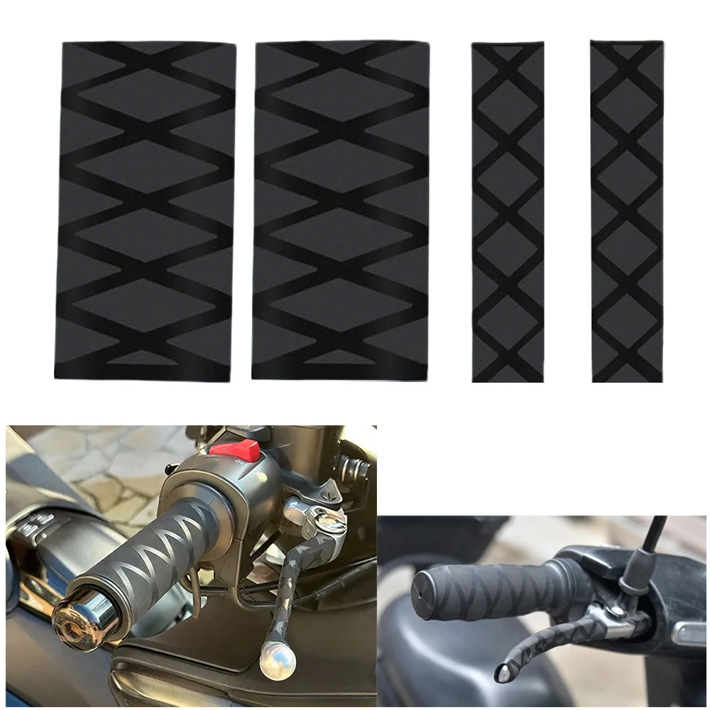 

Motorbike Handbrake Handle Cover Motorcycle Handlebar Non-slip Rubber Grip Glove Universal Heat Shrinkable Grip Cover Sleeve