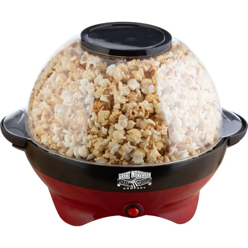

800W Electric Popcorn Popper Machine Automatic Stirring Compact Size Non-Stick Bowl Home Movie Night Snack Maker Easy Cleanup