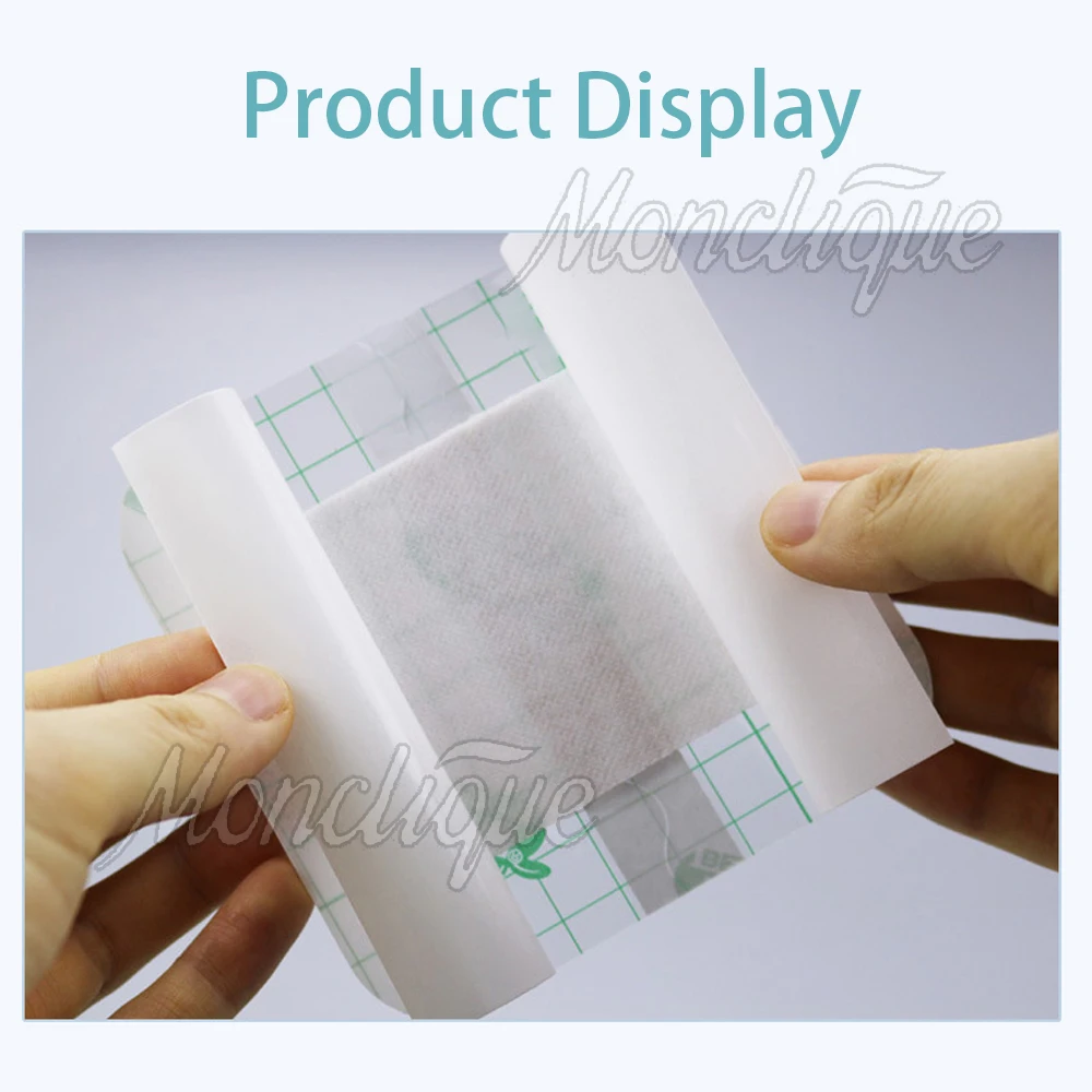 10-30 قطعة كبيرة مقاوم للماء شفافة بولي لاصق لاصق تضميد الجروح المثبت الفرقة ضمادة إسعافات واقية ملصق الإسعافات الأولية أداة 10x10 #4