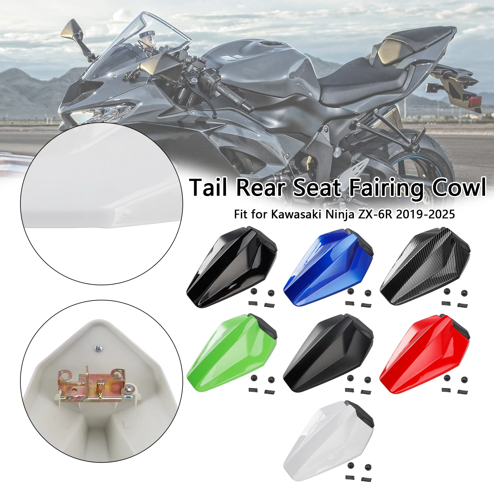 

Обтекатель заднего сиденья Topteng Racing Tail для Kawasaki ZX6R ZX-6R 2019-2025