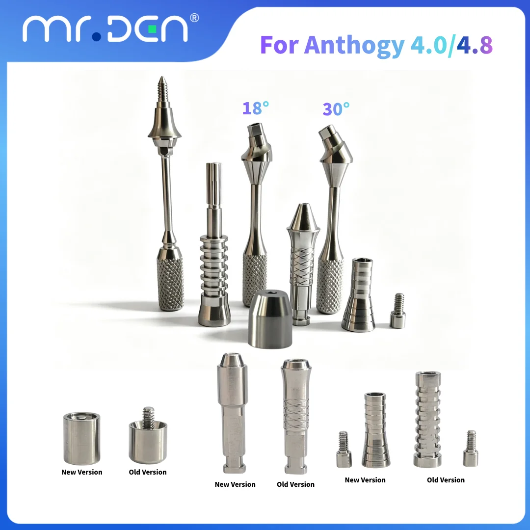 10pcs New Composite Dental Abutment Accessories Anthogy4.0 4.8 Straight & Angled 18 30 Composite Ti Base Impression Coping