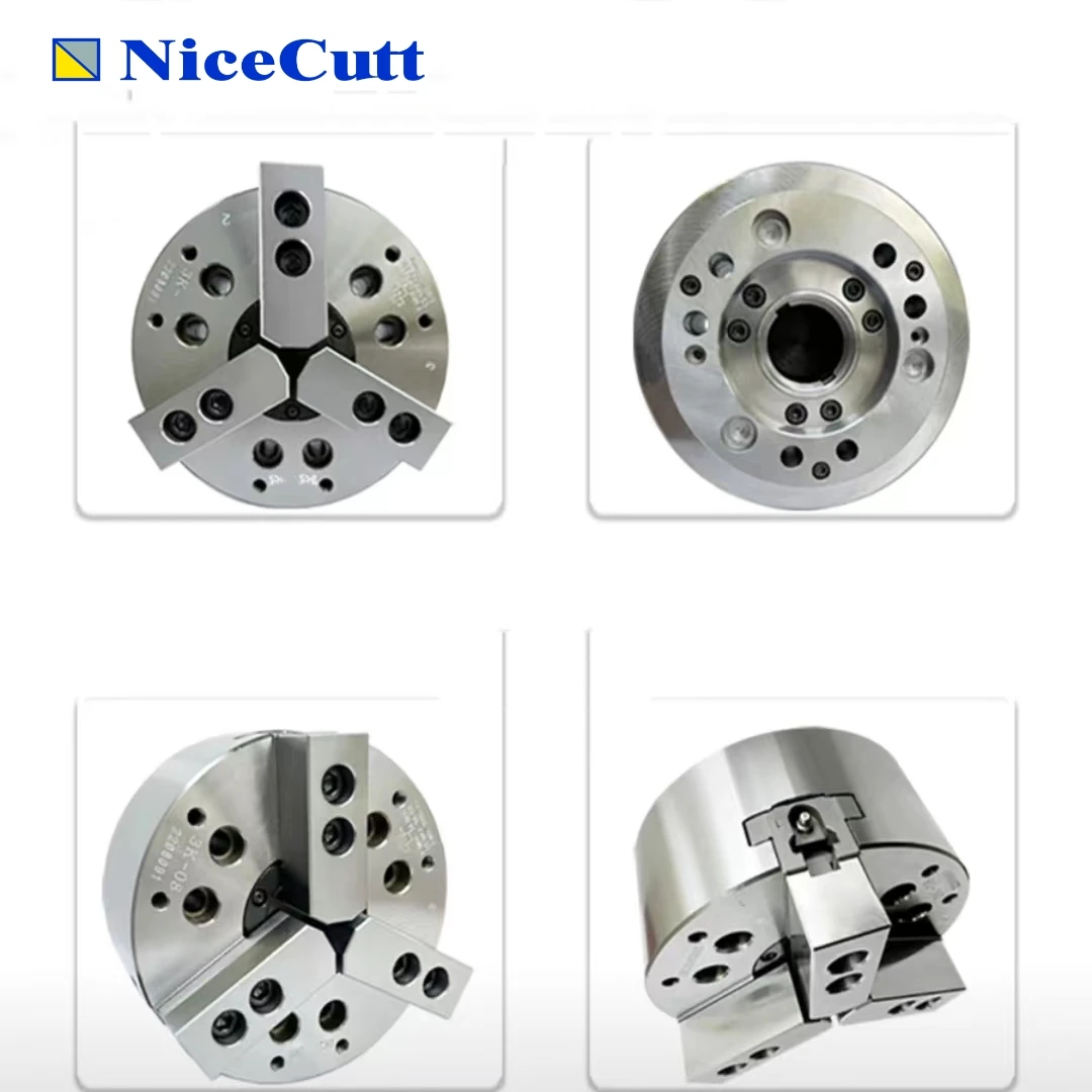 For CNC Lathe Machine 3 Jaw Lathe Chuck Through Hole Hydraulic Chuck Power