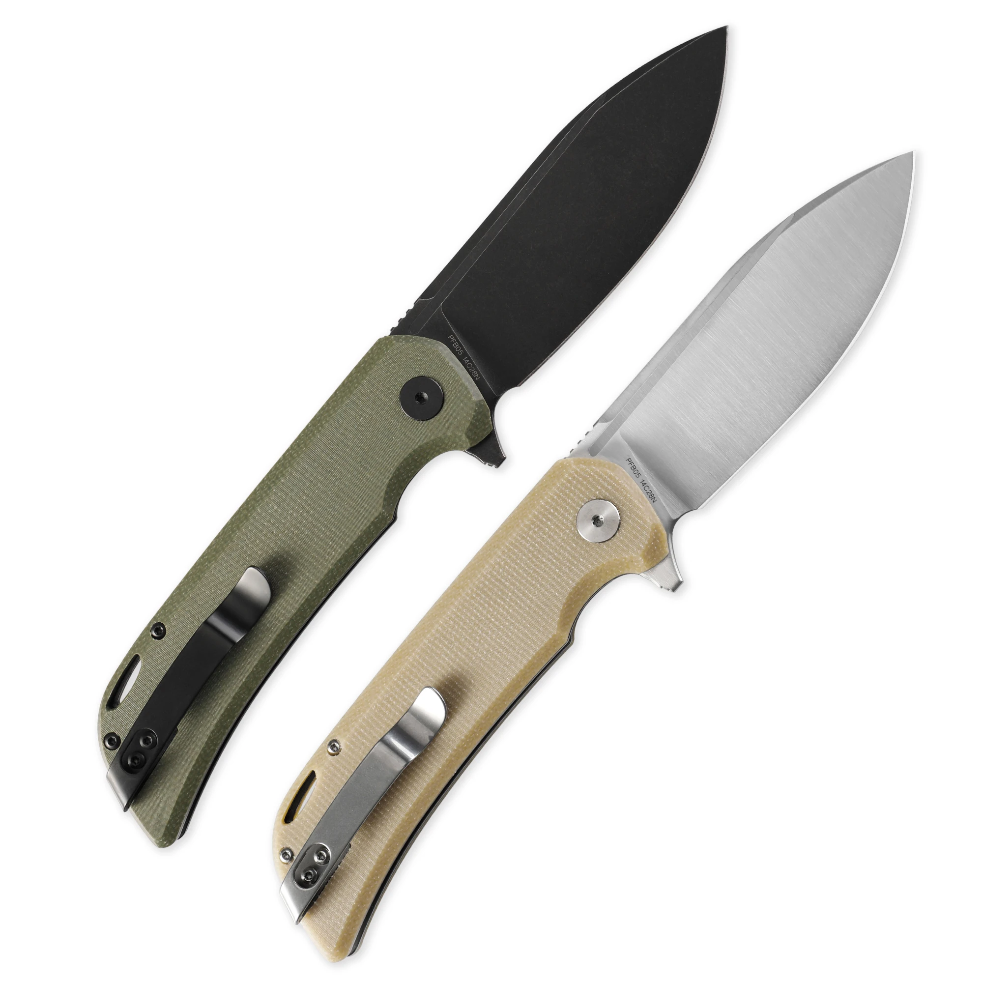 Petrified Fish PFB05 nóż składany scyzoryki narzędzia ręczne 14C28N ostrze nóż Micarta uchwyt Survival Outdoor Camping wędkarstwo