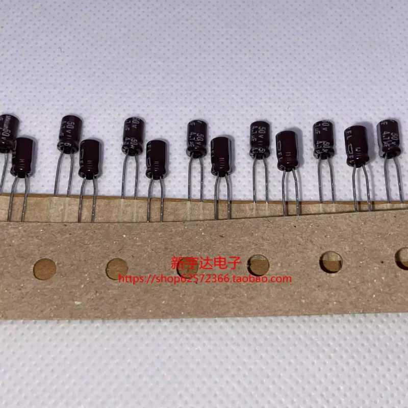 10-100PCS 4.7UF 50V Nippon Chemical Electrolytic Capacitor Black Diamond 50V4.7UF 4X7 FL Band Small Body