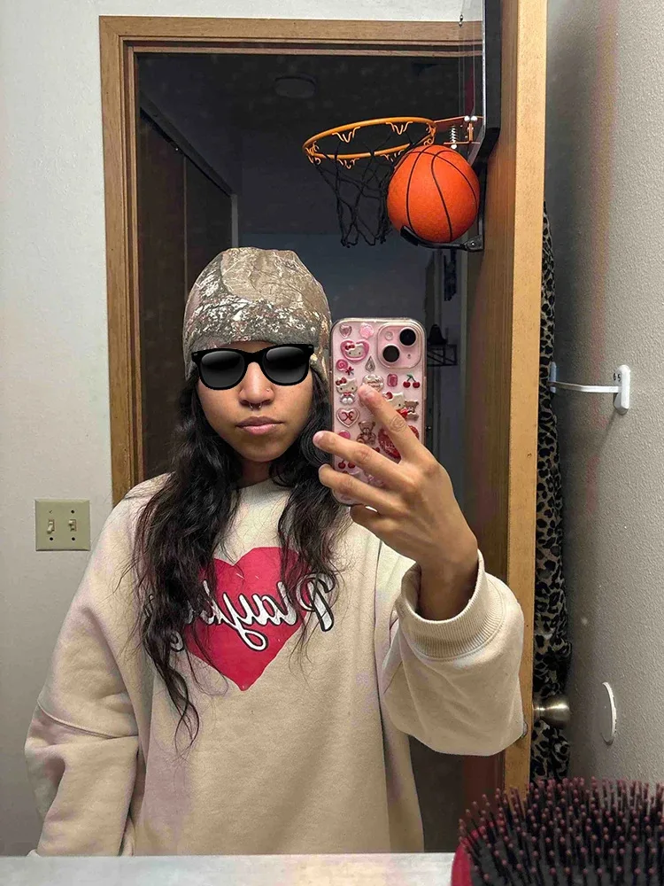 2025 temperament fashionable warm skating cycling popular American knitted autumn and winter warm hat tree printed hat