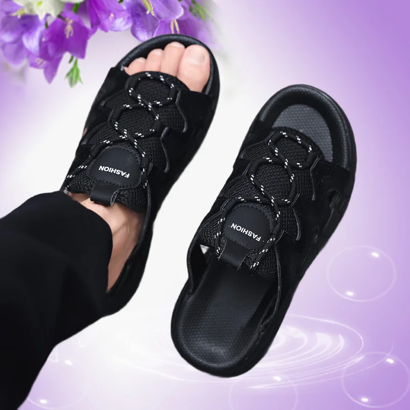 

Модные пляжные тапочки, быстро носить, дышащие и удобные в ношении, подходящие для повседневной носки на открытом воздухе, размеры 39-47.