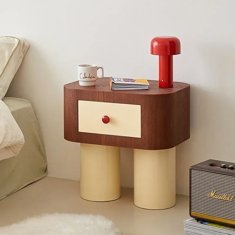 

Современные прикроватные тумбочки Kawaii, скандинавский милый простой центральный столик, эстетические органайзеры, столик для макияжа, мебель для спальни