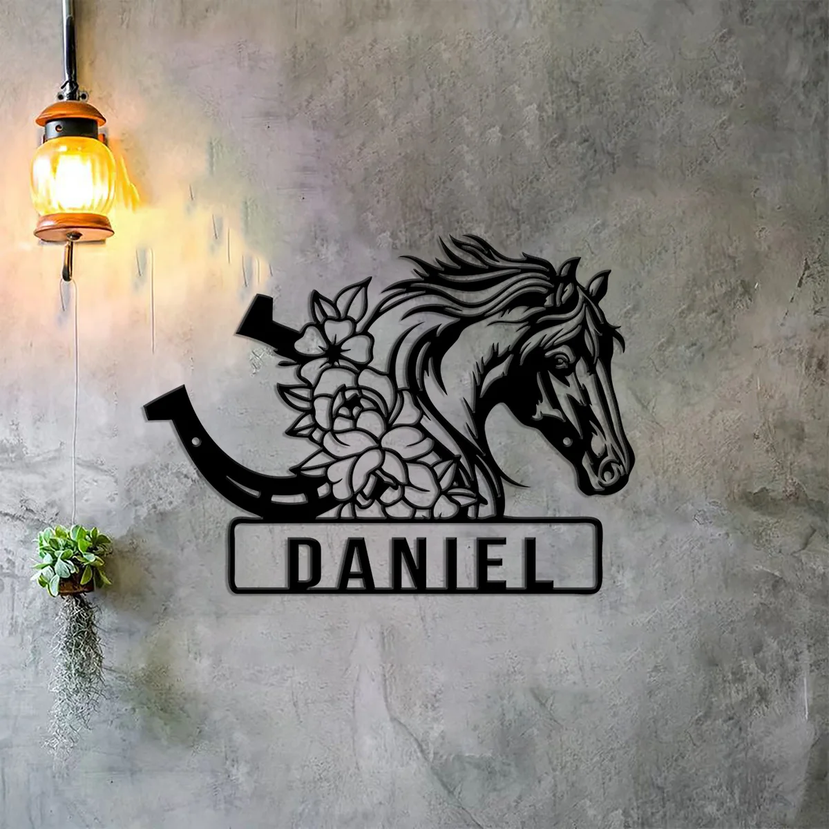 

Custom Floral Horse Metal Sign Horseshoe Name Sign, Farmhouse Decor Barn Horse Ranch Decor, Western Decor, Equestrian Gift