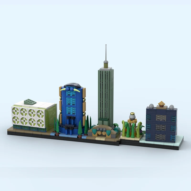 City Street View Model MOC Building Bricks Eu-Topos Skyline Modular Technology Children Holiday Gifts Assemble Toys Suit