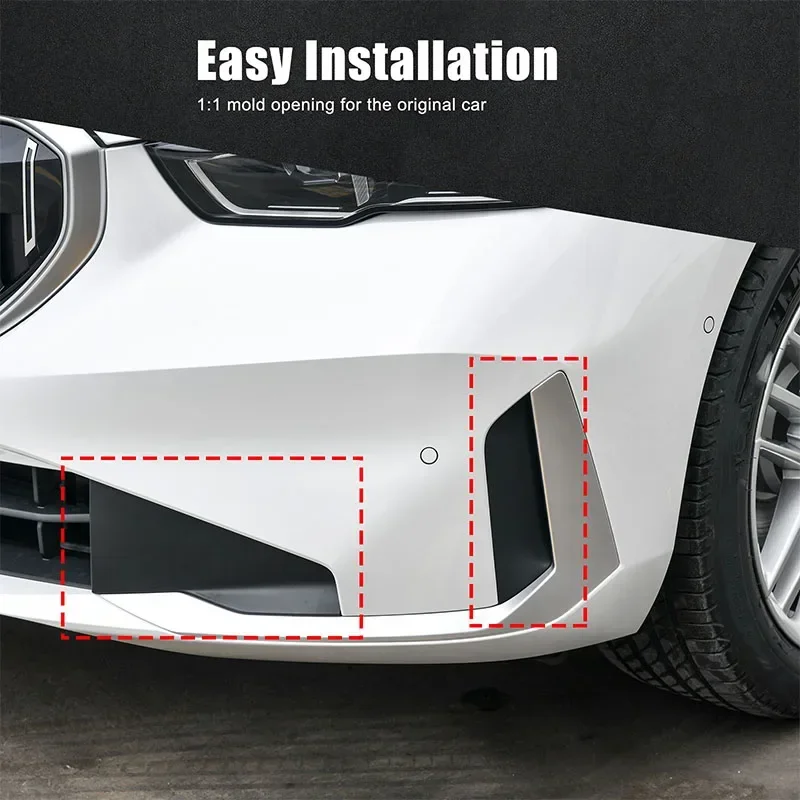 

4Pcs Real Carbon Fiber For BMW 5 Series G60 2024+ Car Front Bumper Decorative Cover Decorative Sticker Exterior Accessories