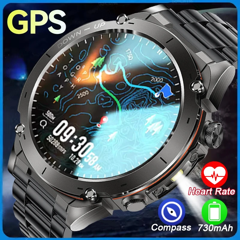 

2025 New GPS Outdoor Professional Sports Smart Watch Men Women Heart Rate BT Call 3ATM Waterproof Swimming Fitness Smart Watches