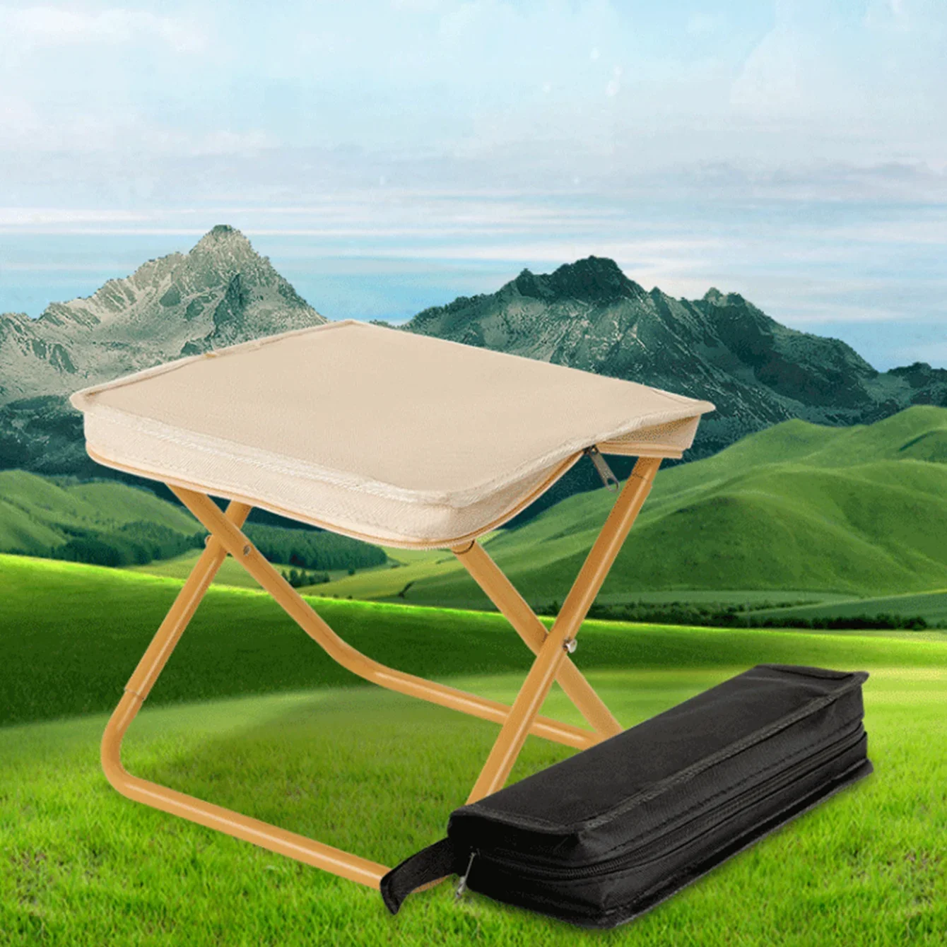 Bearing 120Kg Outdoor Must-have1pc Portable Outdoor Chair, Portable Camping Chair, Camping Supplies, Camping Chair,