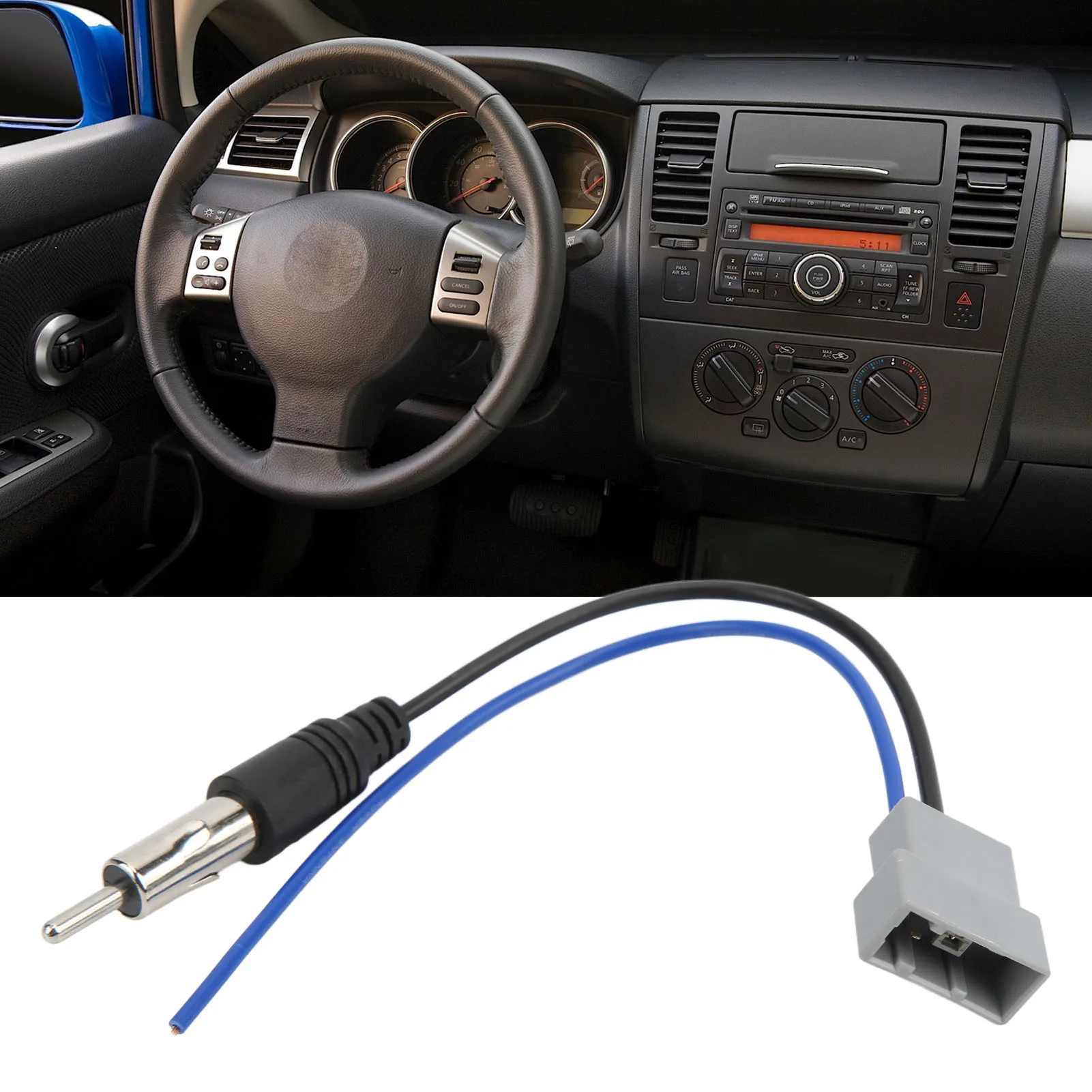 Antenna Wire Adapter Radio Stereo Cable Replacement For Nissan 370Z Altima Armada Cube Frontier Juke Maxima Murano