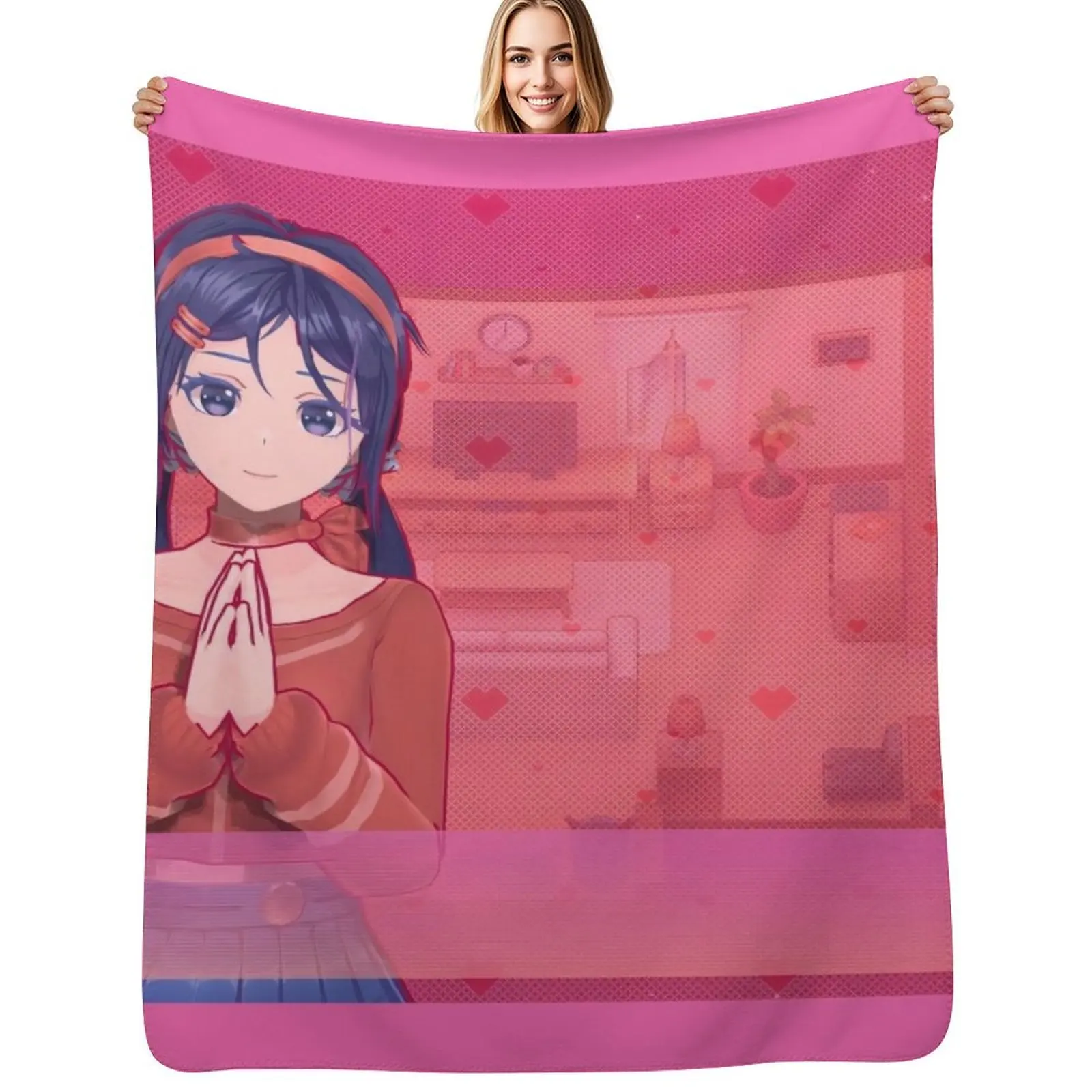 

Miside Mita #6 Throw Blanket For Decorative Sofa Vintage wednesday Blankets
