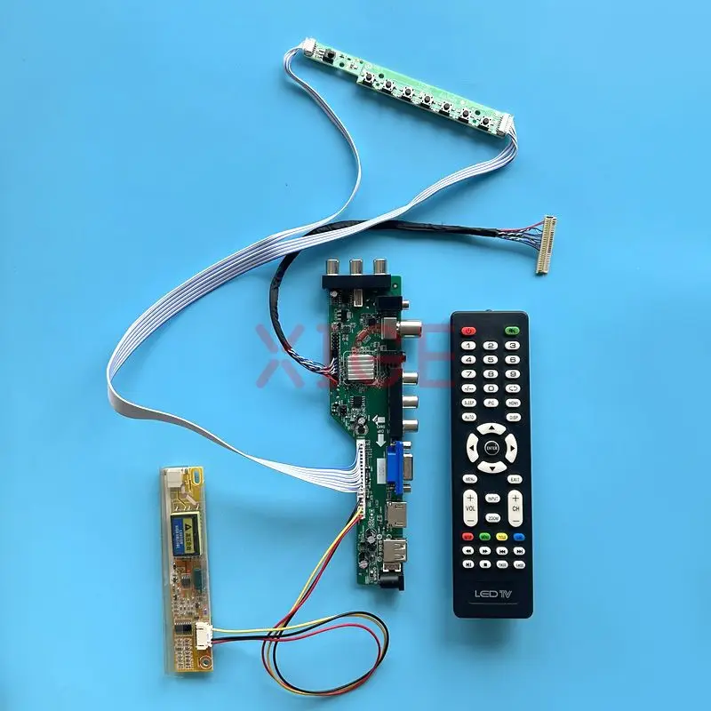 

Плата драйвера контроллера ЖК-дисплея подходит для CLAA154WB05 CLAA154WB08A Kit DIY Matrix Digital DVB 1280*800 1CCFL IR + AV + USB + HDMI + VGA 30Pin LVDS