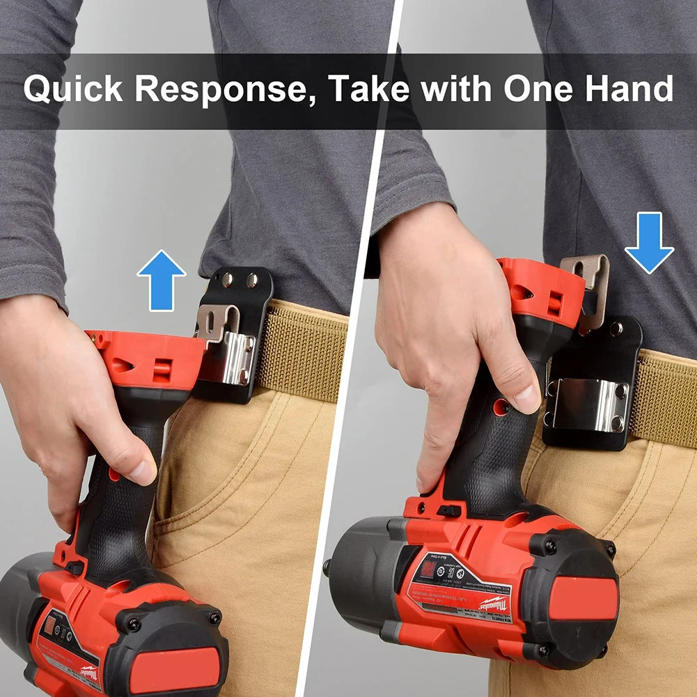 

Drill Belt Clip Sturdy Work Belt Hanger Workshop Organization Solution