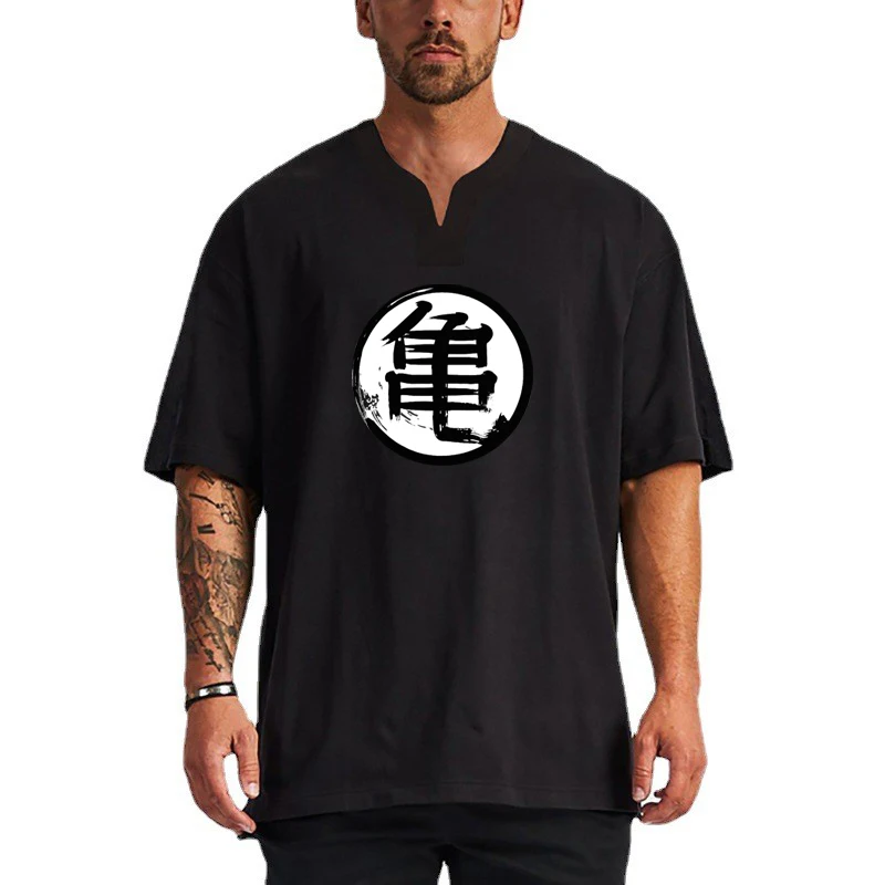 المتضخم فضفاض الصيف القطن تنفس الخامس الرقبة تي شيرت رياضة كمال الاجسام اللياقة البدنية التدريب قمصان رجالي تشغيل الملابس الرياضية