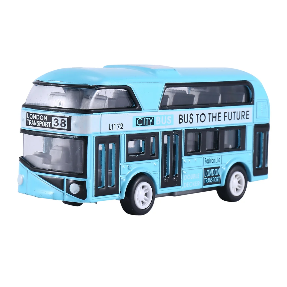 Double- Bus London Bus Design Car Toys Sightseeing Bus Vehicles Urban Transport Vehicles Commuter Vehicles,Blue