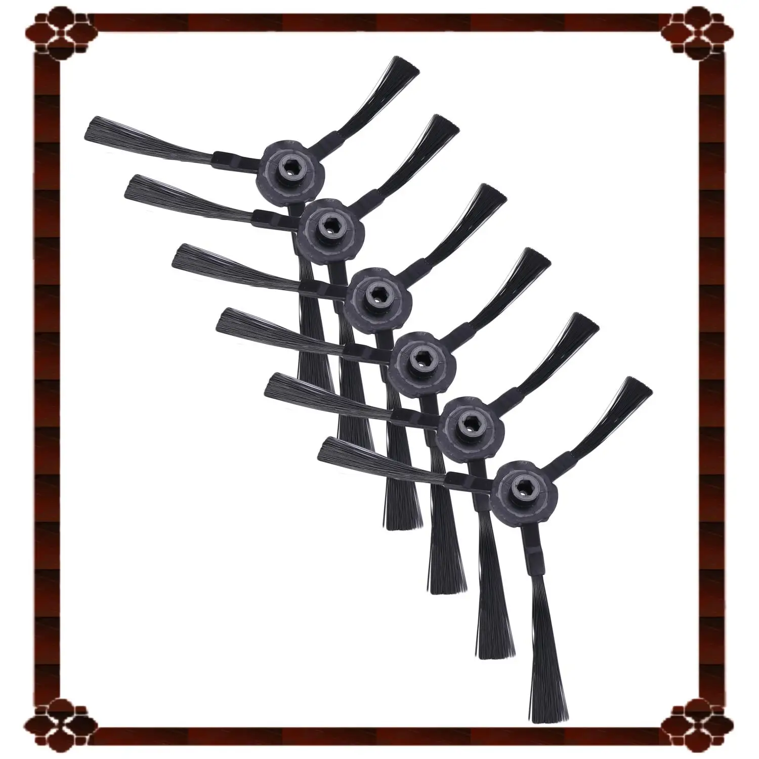 فرشاة جانبية للتسليم لمدة 24 ساعة (3 يمين + 3 يسار) لـ Ilife A4 A6 A4S V3S V3L V3S Pro V5 V50 V5S V5S Pro X5 T4 X430 X432 X620 X623 Cl