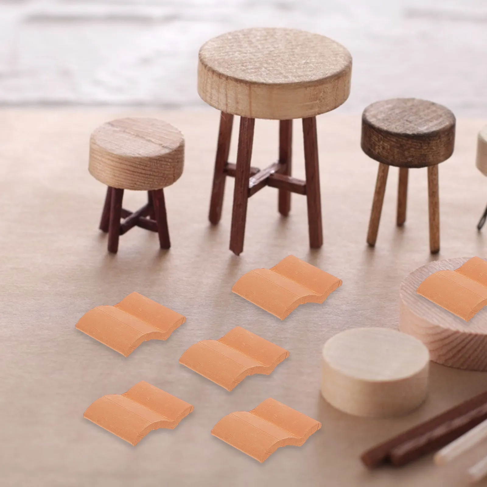 

1 Set Mini Brick Micro Landscape Sand Table DIY Miniature Garden Brick Ornament for Architecture Display and Decoration