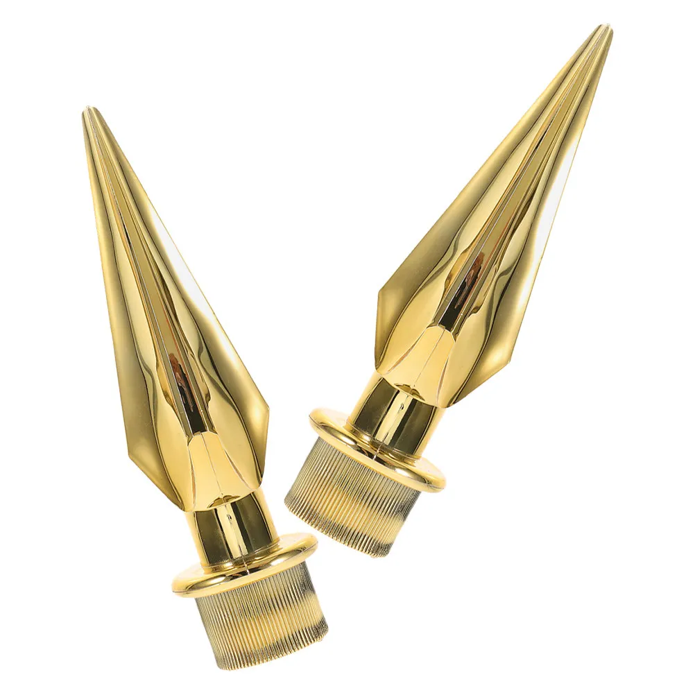 2Pcs Flagpole Accessories Plastic Finial Decorative Flag Pole Parts for Conference Auditorium Patriotic Flag