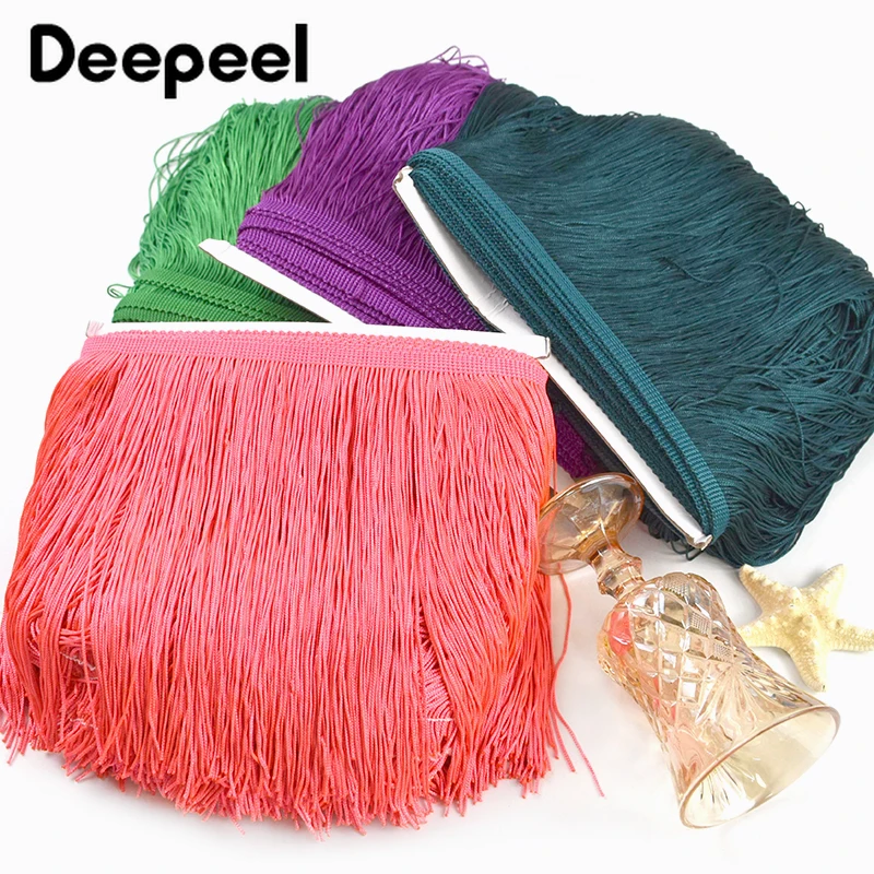 

10Yards 10-30cm Polyester Tassel Fringes Sewing Latin Dress Lace Trim Sofa Cover Home Textile Fringe Tassels Crafts Materials