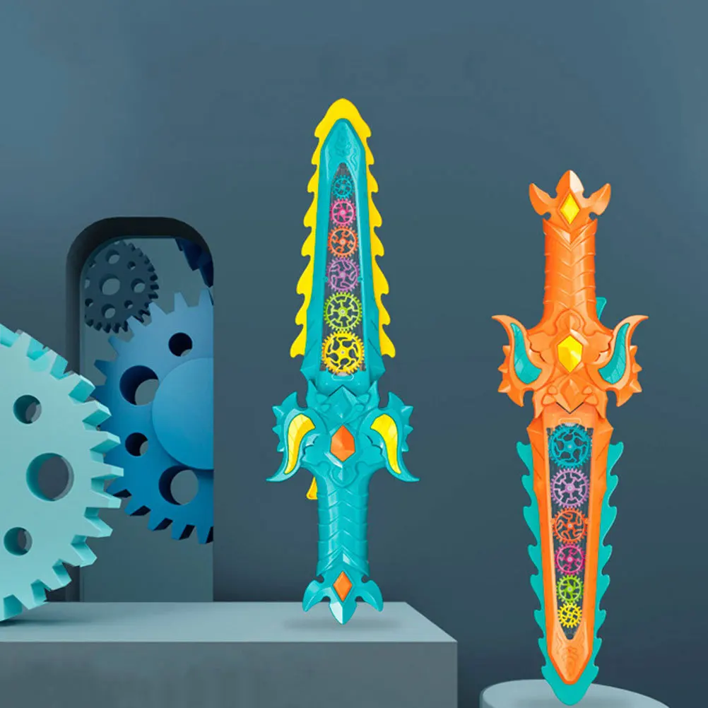 Lichtgevend zwaarduitrustingspatroon Lichtgewicht plastic elektrisch zwaard Kinderspeelgoed Gloeiend geluid Licht Educatief lichtgevend speelgoed