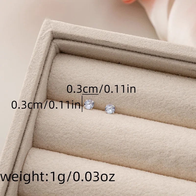 العصرية البسيطة الراين وأقراط للنساء الفتيات المجوهرات اليومية الكلاسيكية غرامة مجوهرات ثقب العظام الأذن الملحقات #6