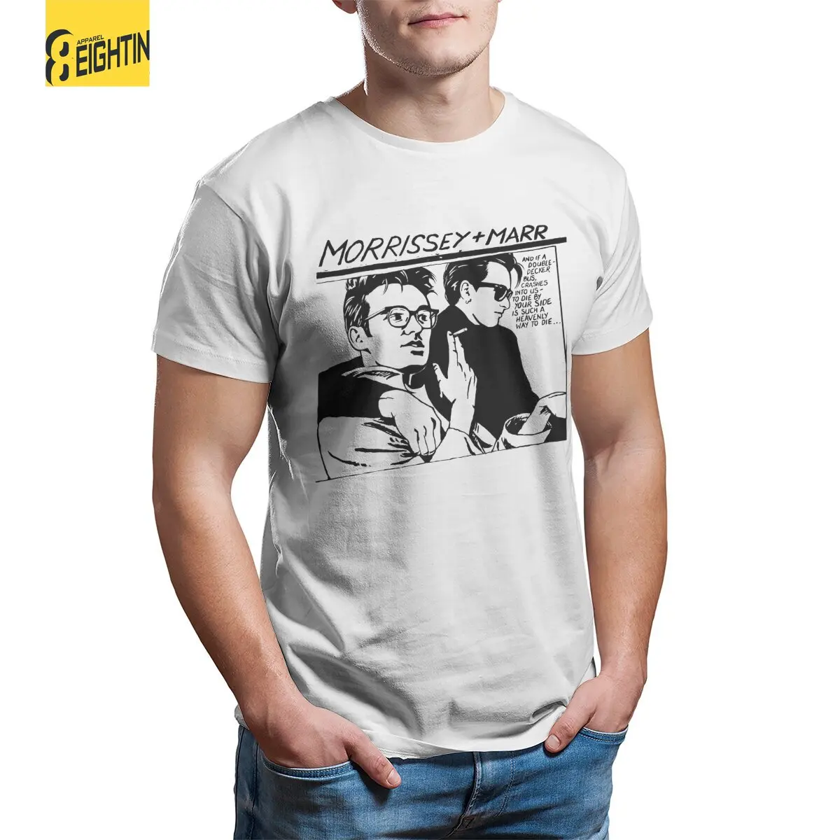 The Smiths Morrissey & Marr Goo Parody Men T Shirts  Casual Tees Short Sleeve Round Collar T-Shirt Pure Cotton 4XL 5XL Tops