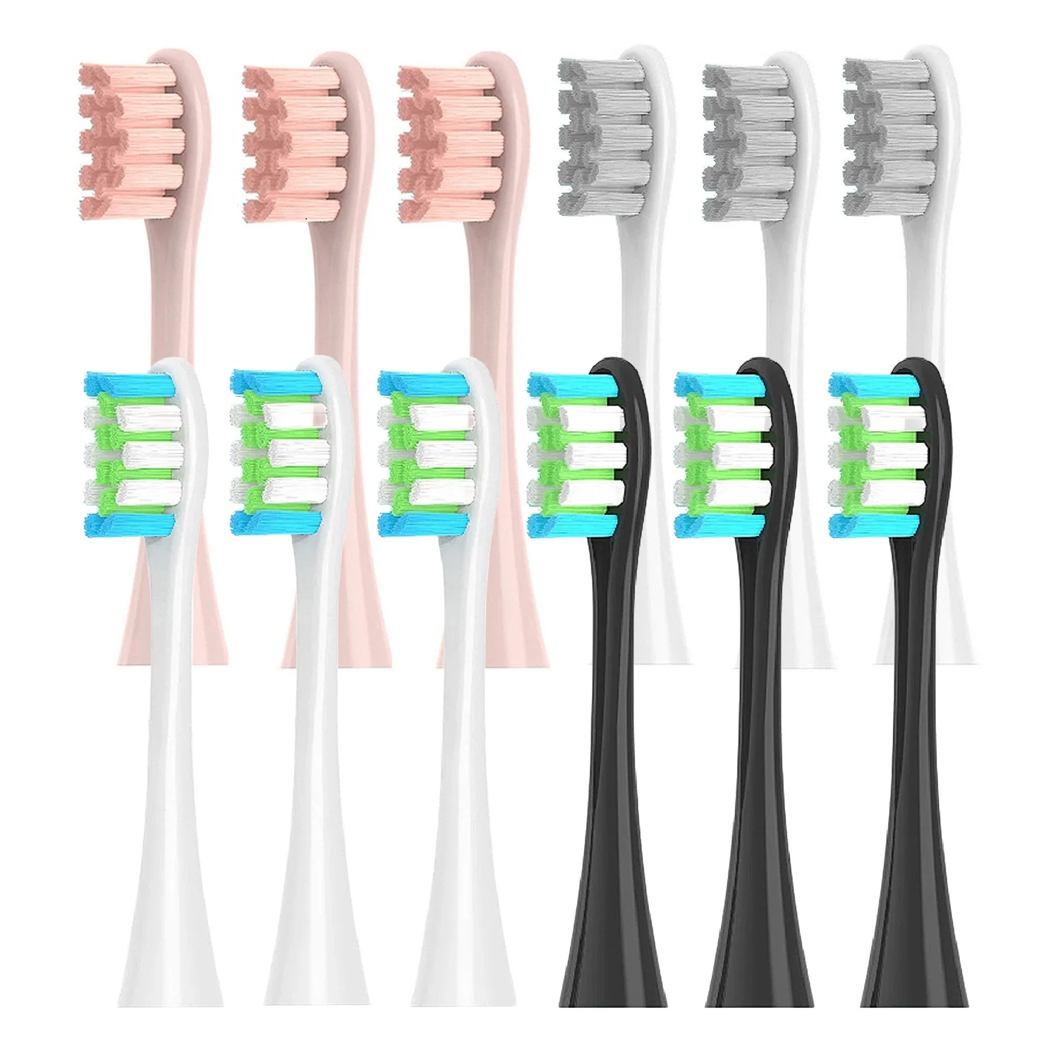 12 pcs/set Sonic Electric Toothbrush Replacement Brush Heads For Oclean X/ X PRO/ Z1/ F1/ One/ Air 2/ SE DuPont Bristle Nozzles